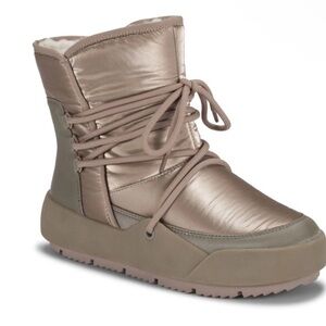 BARETRAPS Womens Pink Water Resistant Desha Round Toe  Lace-Up Snow Boots 6.5